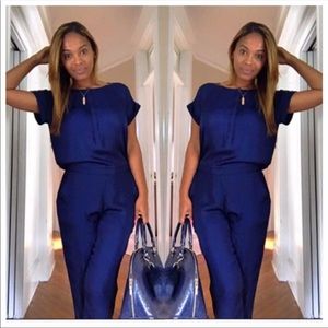 Solid Blue Silk Jumper